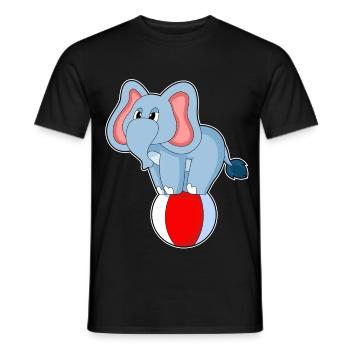 Gymnastique d’entraînement d’éléphants Fitness - T-shirt homme - noir - Devant - AI Model Male 178 light (178cm)