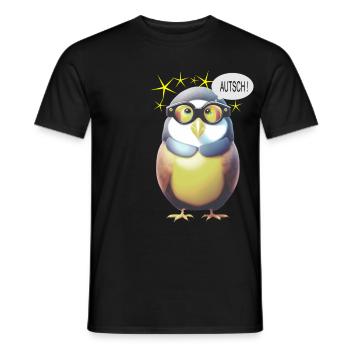 Lustiger Vogel mit Brille - Männer T-Shirt - Schwarz - Vorne - AI Model Male 178 light (178cm)
