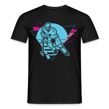 Eishockey - Men's T-Shirt - black - Front - AI Model Male 178 light (178cm)