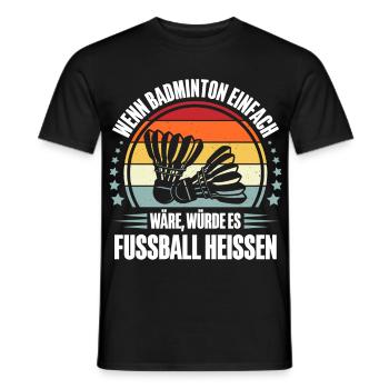 Badminton - Männer T-Shirt - Schwarz - Vorne - AI Model Male 178 light (178cm)
