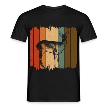 Chevreuil - T-shirt homme - noir - Devant - AI Model Male 178 light (178cm)