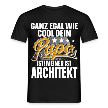 Architekt Papa Vater Vatertag Cooler Papa - Männer T-Shirt - Schwarz - Vorne - AI Model Male 178 light (178cm)