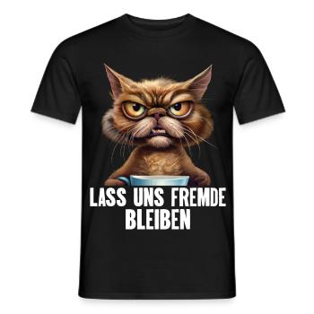 Lass Uns Fremde Bleiben - Männer T-Shirt - Schwarz - Vorne - AI Model Male 178 light (178cm)