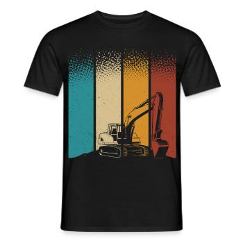 Excavator - Men's T-Shirt - black - Front - AI Model Male 178 light (178cm)