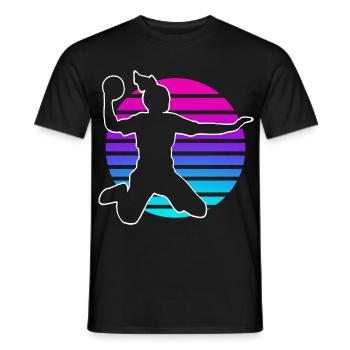Handball Handball Joueur de handball féminin - T-shirt homme - noir - Devant - AI Model Male 178 light (178cm)