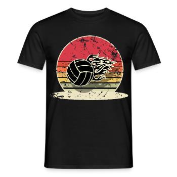 Volleyball - Männer T-Shirt - Schwarz - Vorne - AI Model Male 178 light (178cm)