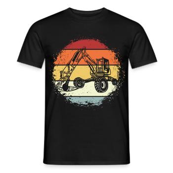 Excavator - Men's T-Shirt - black - Front - AI Model Male 178 light (178cm)