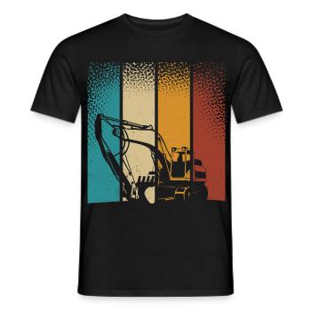 Excavator - Men's T-Shirt - black - Front - AI Model Male 178 light (178cm)