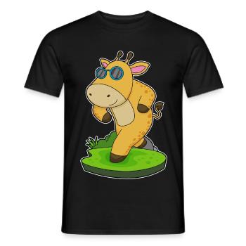 Jogging Girafe Jogging Sport - T-shirt homme - noir - Devant - AI Model Male 178 light (178cm)