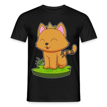 Cat Crown - Men's T-Shirt - black - Front - AI Model Male 178 light (178cm)