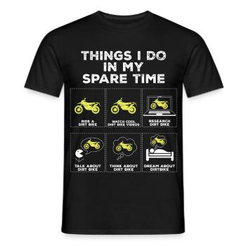 Les choses dans mon temps libre Dirt Bike Motocross - T-shirt homme - noir - Devant - AI Model Male 178 light (178cm)