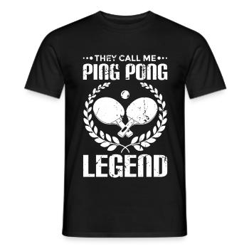Table tennis player quote - Men's T-Shirt - black - Front - AI Model Male 178 light (178cm)