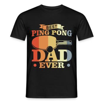 Ping Pong Papa - Männer T-Shirt - Schwarz - Vorne - AI Model Male 178 light (178cm)