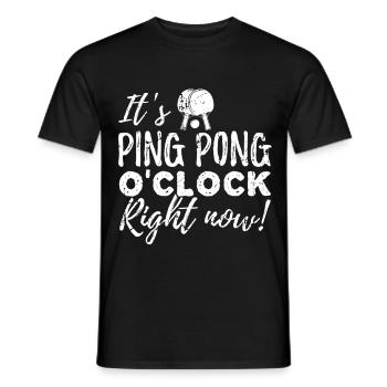 It's Ping Pong o'Clock - Männer T-Shirt - Schwarz - Vorne - AI Model Male 178 light (178cm)
