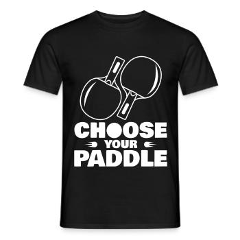 Table tennis player quote - Men's T-Shirt - black - Front - AI Model Male 178 light (178cm)