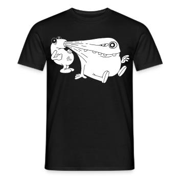 Monstre blanc aspirateur d'énergie - T-shirt homme - noir - Devant - AI Model Male 178 light (178cm)