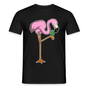 Flamingo popsicles - Men's T-Shirt - black - Front - AI Model Male 178 light (178cm)