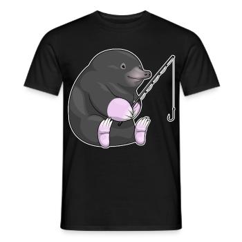 Mole Angler Fishing Rod Fishing Rod - Men's T-Shirt - black - Front - AI Model Male 178 light (178cm)