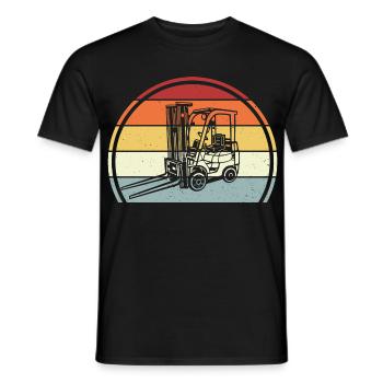 Heftruck Heftruck - Heren T-shirt - zwart - Voor - AI Model Male 178 light (178cm)