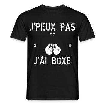 J'Peux Pas J'Ai Boxe - T-shirt homme - noir - Devant - AI Model Male 178 light (178cm)