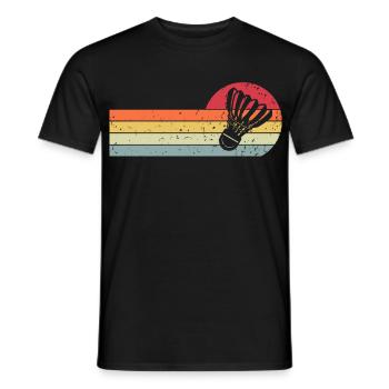 Badminton Retro Vintage - Männer T-Shirt - Schwarz - Vorne - AI Model Male 178 light (178cm)