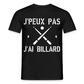J'Peux Pas J'Ai Billard - T-shirt homme - noir - Devant - AI Model Male 178 light (178cm)