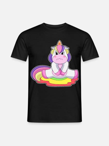Einhorn Toilette - Männer T-Shirt - Schwarz