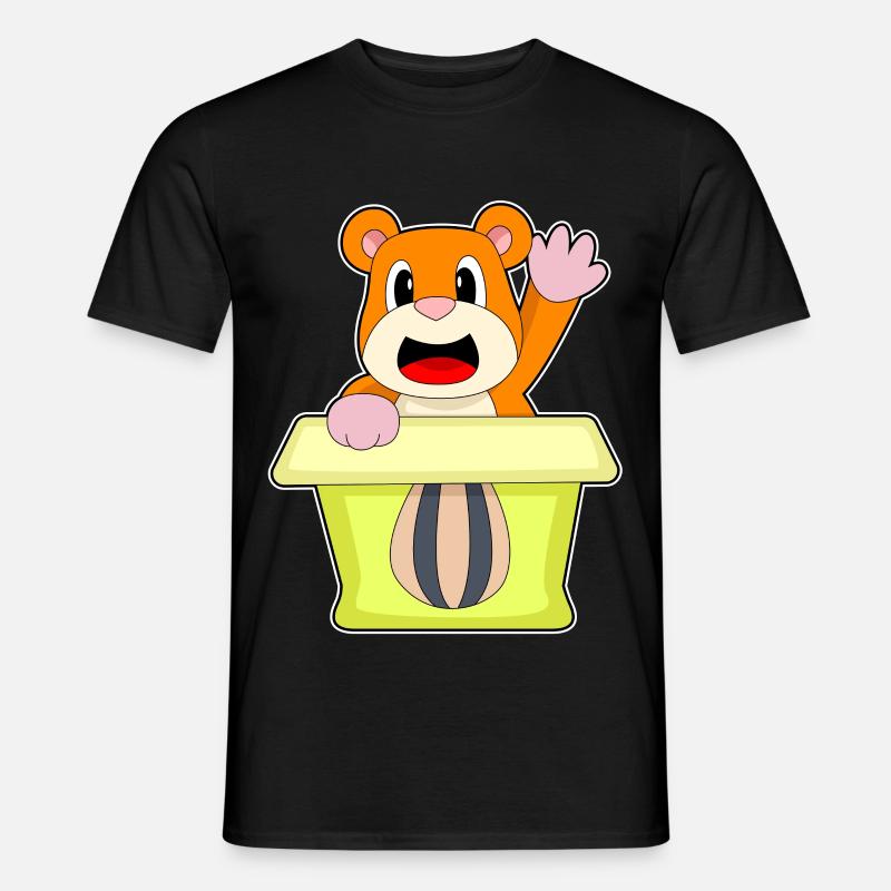 Hamster Karton - Männer T-Shirt - Schwarz
