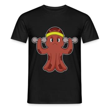 Octopus Fitness Dumbbells Sports - T-shirt homme - noir - Devant - AI Model Male 178 light (178cm)