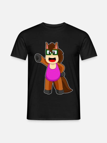 Horse Swimming Swimsuit Summer - Men's T-Shirt - black