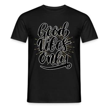 Réservé aux bonnes vibrations - T-shirt homme - noir - Devant - AI Model Male 178 light (178cm)