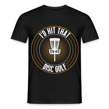 Discgolf Disc Golf - Men's T-Shirt - black - Front - AI Model Male 178 light (178cm)