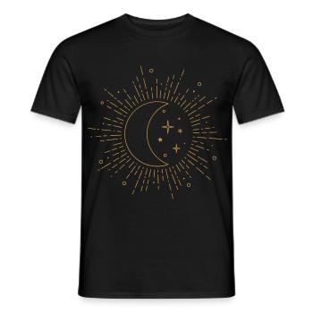 Moon Starry Sky - Men's T-Shirt - black - Front - AI Model Male 178 light (178cm)