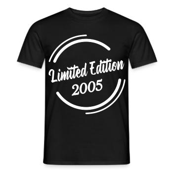 Fête d’anniversaire 2005 en édition limitée - T-shirt homme - noir - Devant - AI Model Male 178 light (178cm)