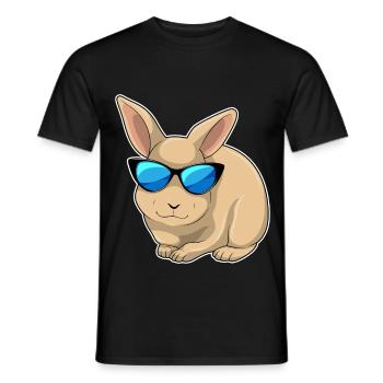 Lunettes de soleil Lapin - T-shirt homme - noir - Devant - AI Model Male 178 light (178cm)
