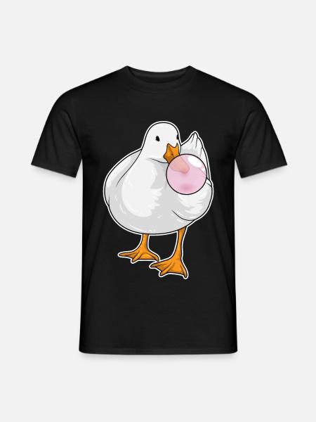 Duck chewing gum - Men's T-Shirt - black