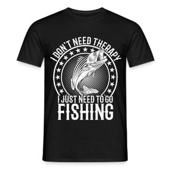 fishing hunting loving every day - Men's T-Shirt - black - Front - AI Model Male 178 light (178cm)