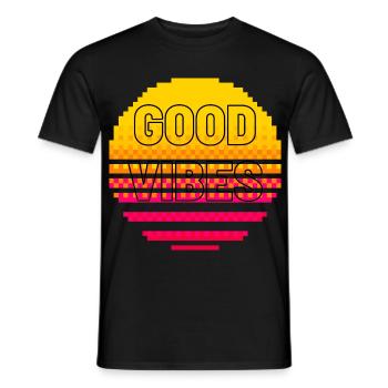 Positive attitude - T-shirt homme - noir - Devant - AI Model Male 178 light (178cm)