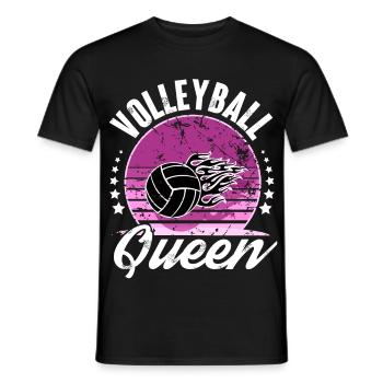 Volleyball - Männer T-Shirt - Schwarz - Vorne - AI Model Male 178 light (178cm)