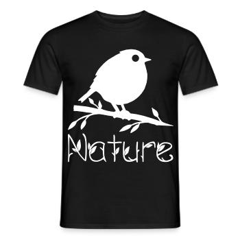 La nature se réveille (blanc) - T-shirt homme - noir - Devant - AI Model Male 178 light (178cm)