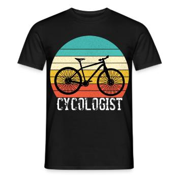 Cycologist Funny Vintage Cycling Cyclist - Männer T-Shirt - Schwarz - Vorne - AI Model Male 178 light (178cm)