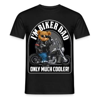 Me Biker Dad Much Cooler Father's Day - Men's T-Shirt - black - Front - AI Model Male 178 light (178cm)