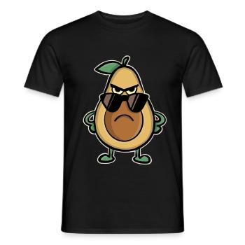 Avocado Sonnenbrille Cool Lustig - Männer T-Shirt - Schwarz - Vorne - AI Model Male 178 light (178cm)