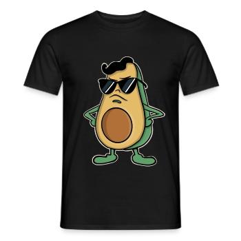 Avocado Sonnenbrille Cool Lustig - Männer T-Shirt - Schwarz - Vorne - AI Model Male 178 light (178cm)