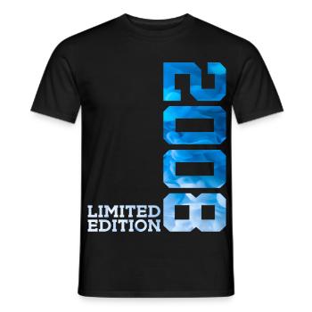 18. GEBURTSTAG LIMITED EDITION 2008 - Männer T-Shirt - Schwarz - Vorne - AI Model Male 178 light (178cm)