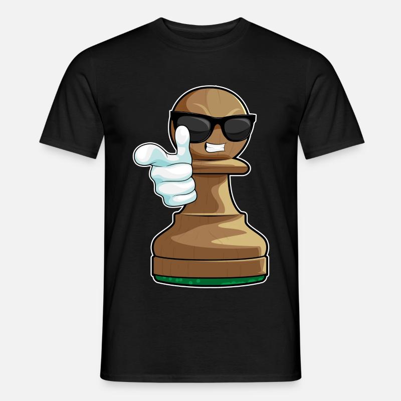 Schachfigur Bauer Schach - Männer T-Shirt - Schwarz