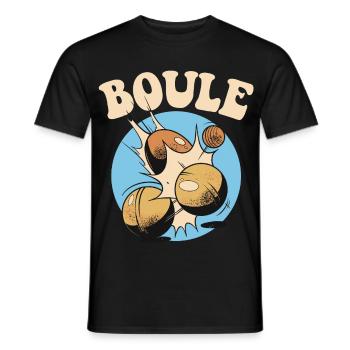 Boules player Boules ball for Bouler Petanque Boule - Men's T-Shirt - black - Front - AI Model Male 178 light (178cm)
