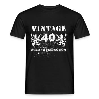 40e anniversaire - T-shirt homme - noir - Devant - AI Model Male 178 light (178cm)