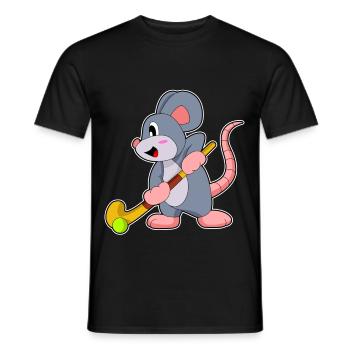 Mouse Field Hockey Field Hockey Stick - Men's T-Shirt - black - Front - AI Model Male 178 light (178cm)