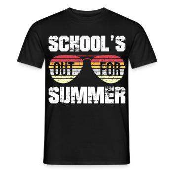 Schools Out For Summer Retro Vintage Style Summer - Men's T-Shirt - black - Front - AI Model Male 178 light (178cm)